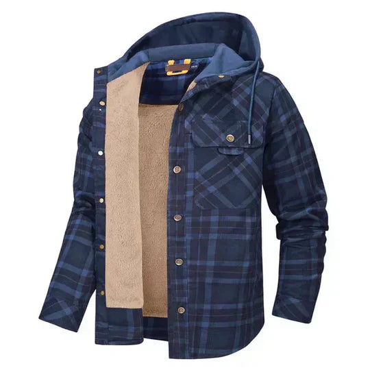 Classic Checked Hoodie Jacket for Men
