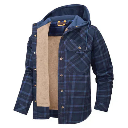 Classic Checked Hoodie Jacket for Men