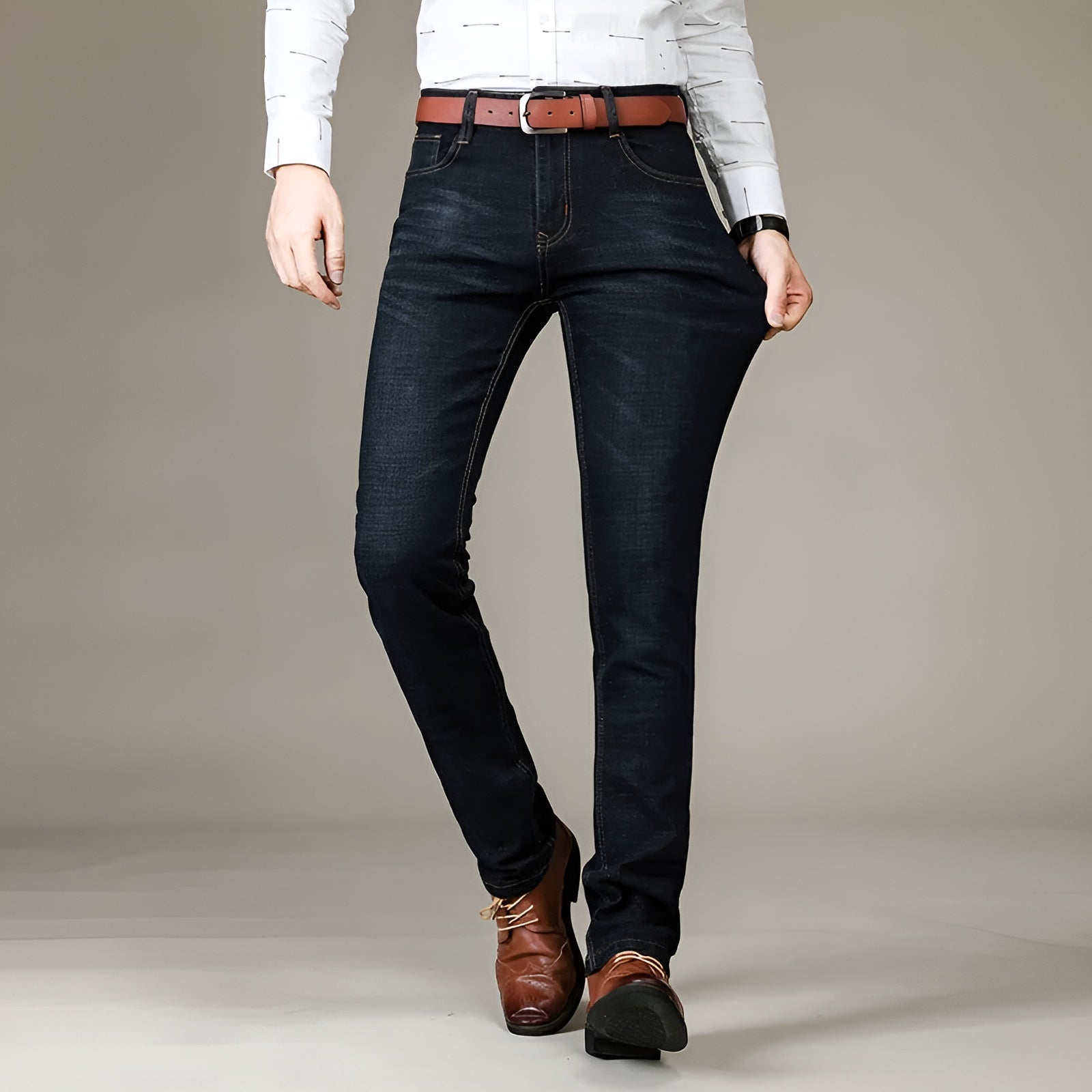 Slim Fit Dark Jeans - Nocini