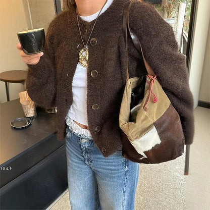 Stylish Button Front Open Cardigan