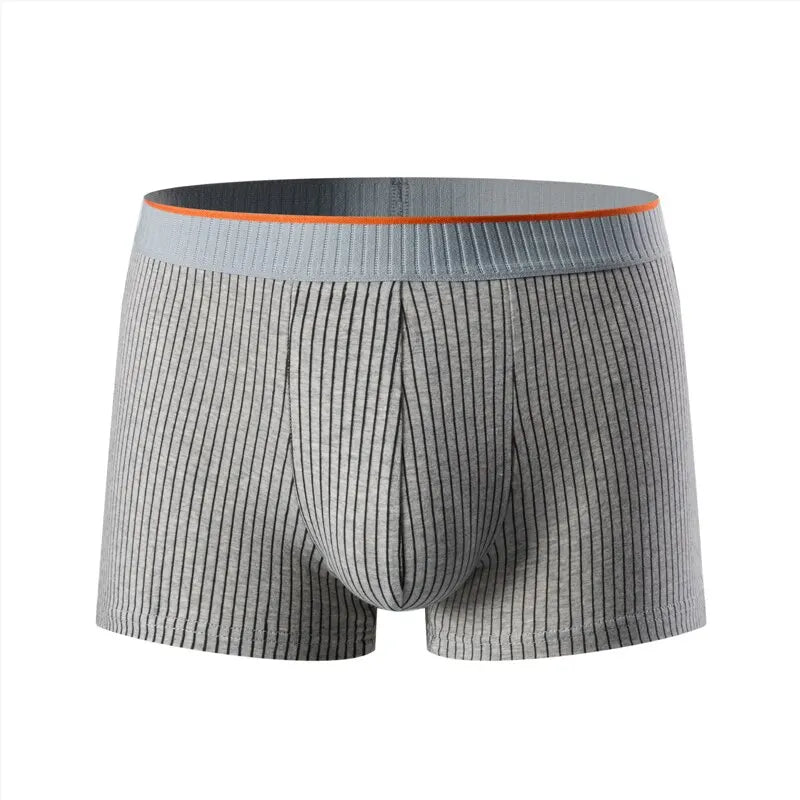 Soft Breathable Striped Boxer Briefs - Nocini