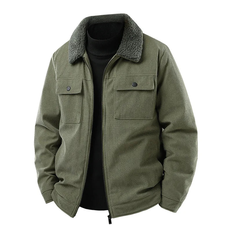 Casual Fit Corduroy Bomber Jacket