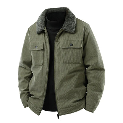 Casual Fit Corduroy Bomber Jacket