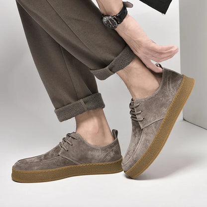 Luxury Brown Suede Leather Shoes
