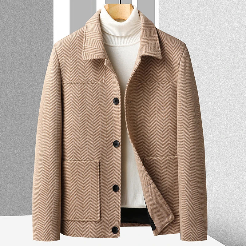 Classic Checked Short Trench Coat - Nocini
