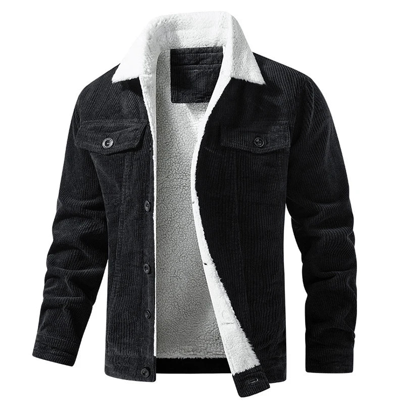 Warm Textured Mens Jacket - Classic Comfortable Fit - Nocini
