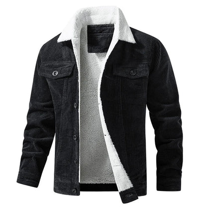 Warm Textured Mens Jacket - Classic Comfortable Fit - Nocini