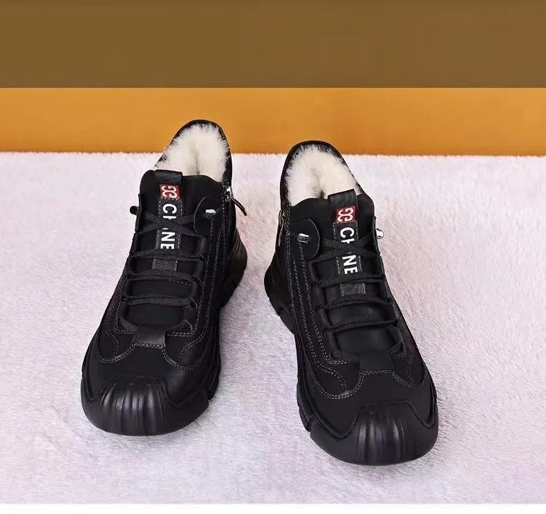 Men's Cozy Fleece Lined Shoes with Grip Soles
