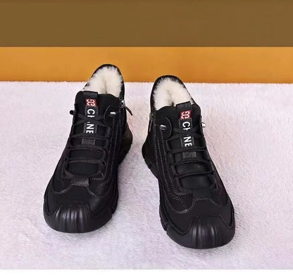 Men's Cozy Fleece Lined Shoes with Grip Soles