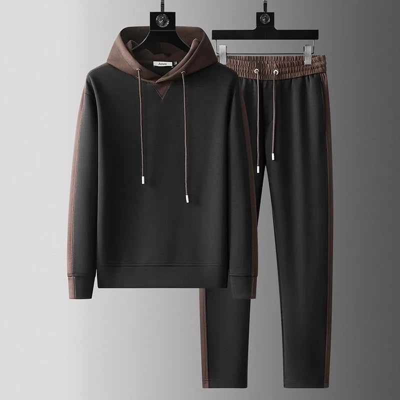Casual Colorblock Mens Athletic Tracksuit Set