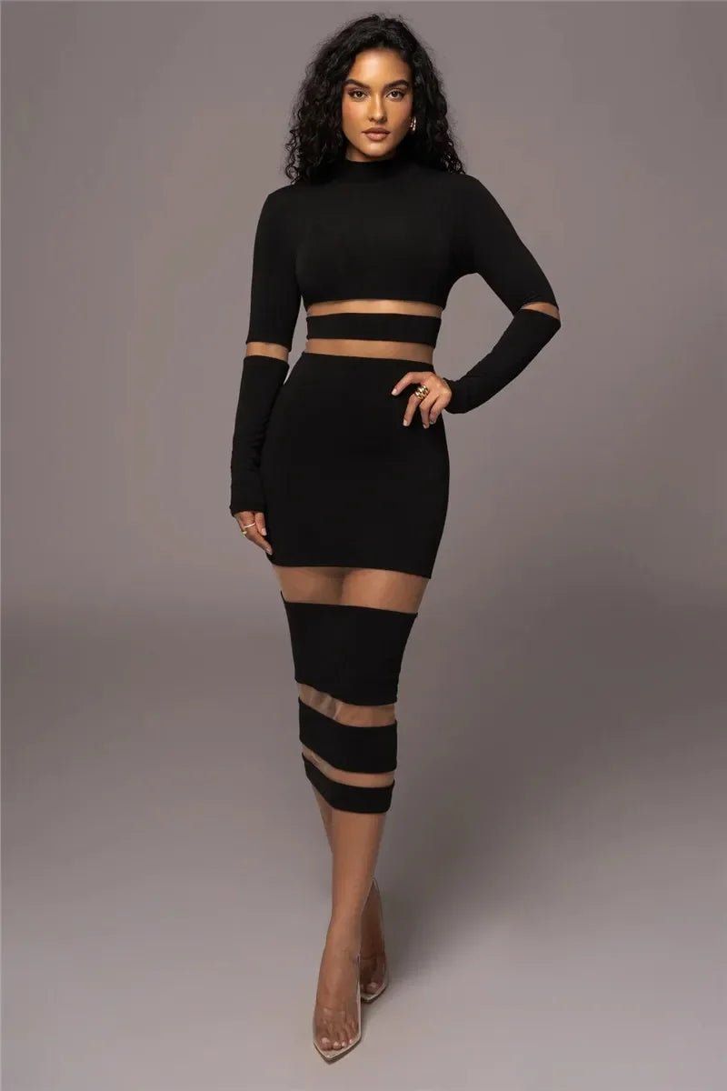 Fit and Flare Midi Dress for Women - Nocini