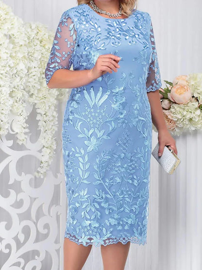 Curvy Women's Fashionable Dress - Olytrend