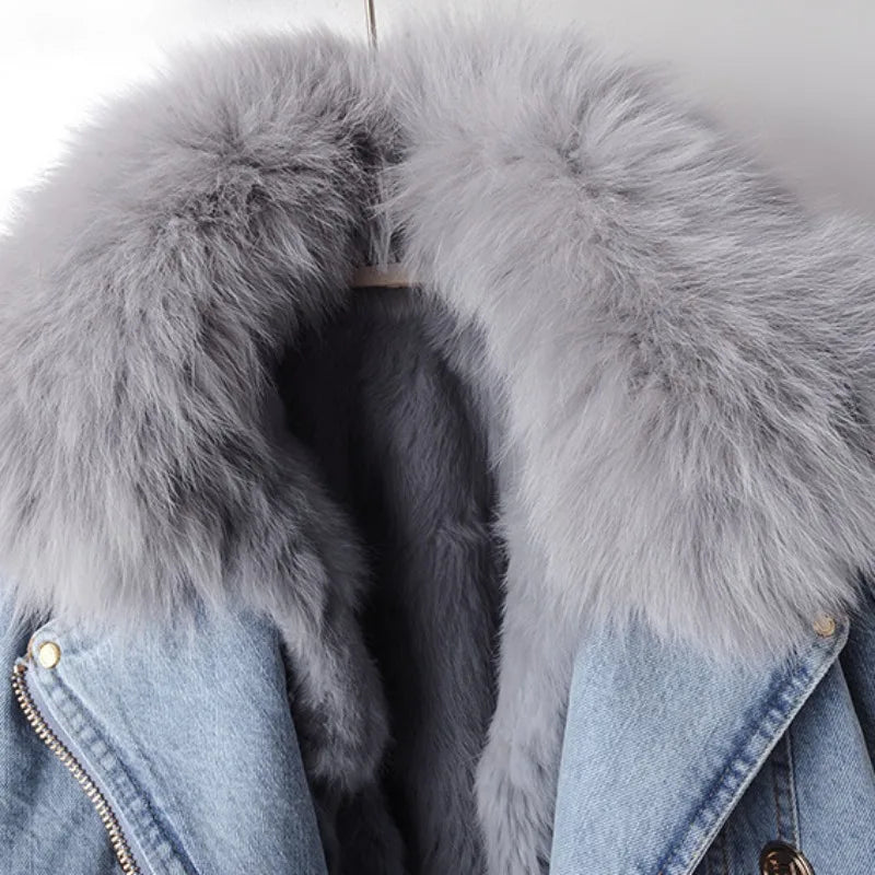Luxury Fur Lined Leather Biker Jacket