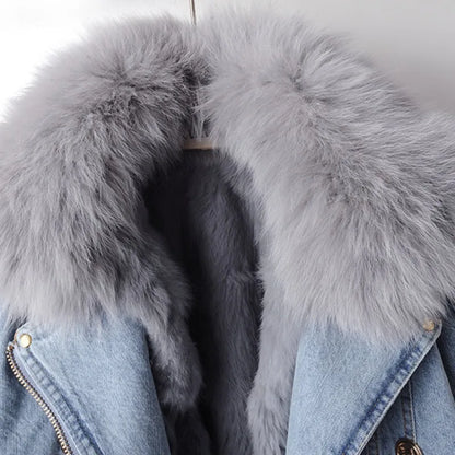 Luxury Fur Lined Leather Biker Jacket