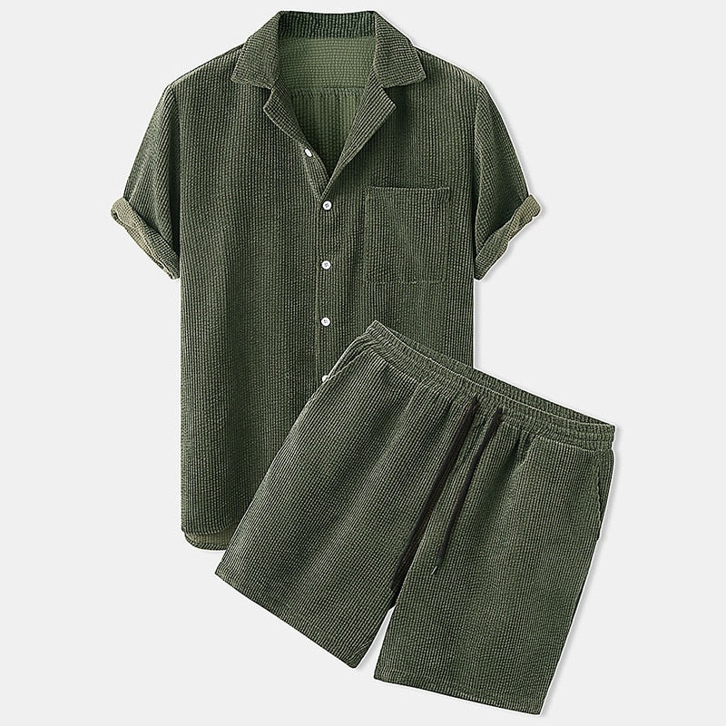 Breathable Casual Men's Summer Outfit Set