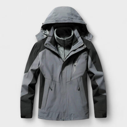 Waterproof Men's Parka Jacket with Multiple Pockets