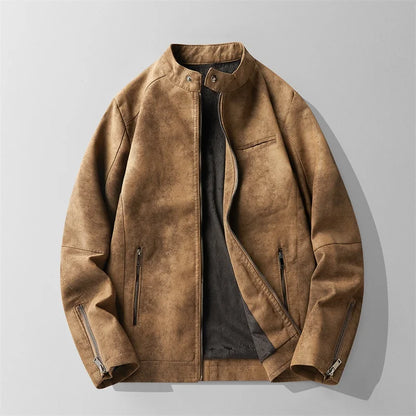 Rugged Biker Leather Jacket