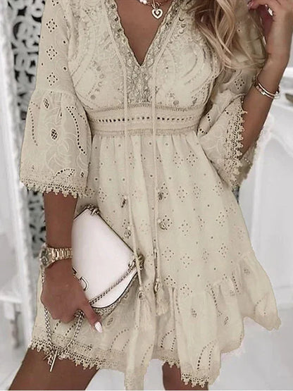 Chic Floral Embroidered Sundress