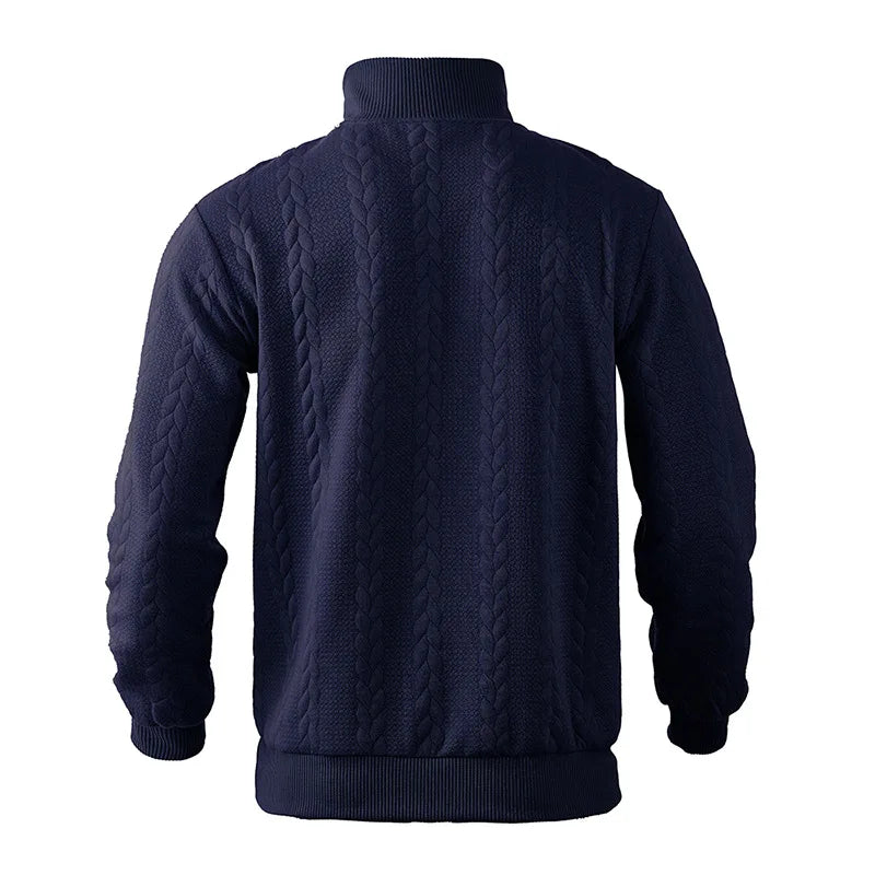 Cozy Cable Knit Crew Neck Pullover Sweater