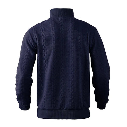 Cozy Cable Knit Crew Neck Pullover Sweater