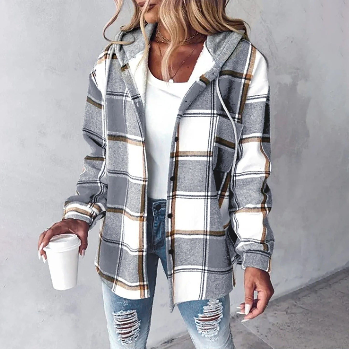 Classic Plaid Cardigan for Women