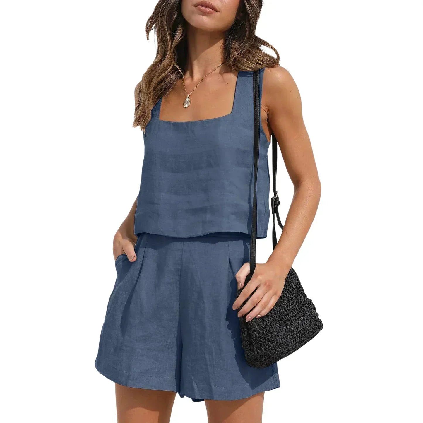 Summer Women's Outfit - Tank Top and Shorts Set