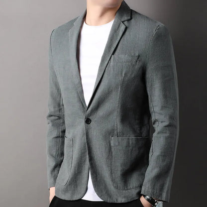 Slim Fit Men's Single Button Blazer