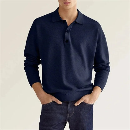 Classic Fit Mens Polo Shirt with Ribbed Cuffs