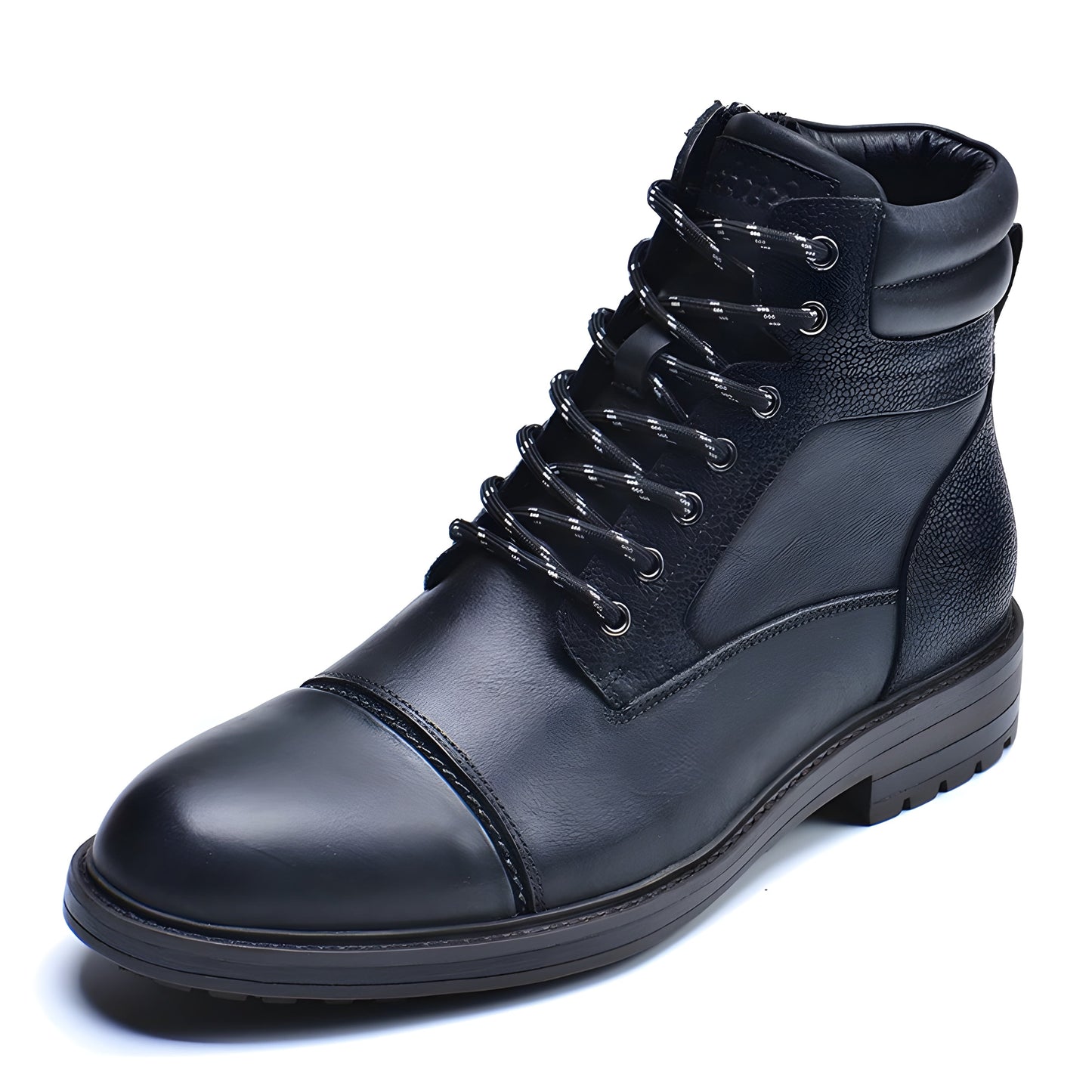 Tall Brown Genuine Leather Boots