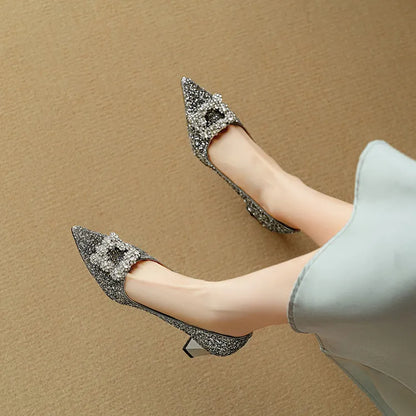 Sparkly High Heels for Evening Wear