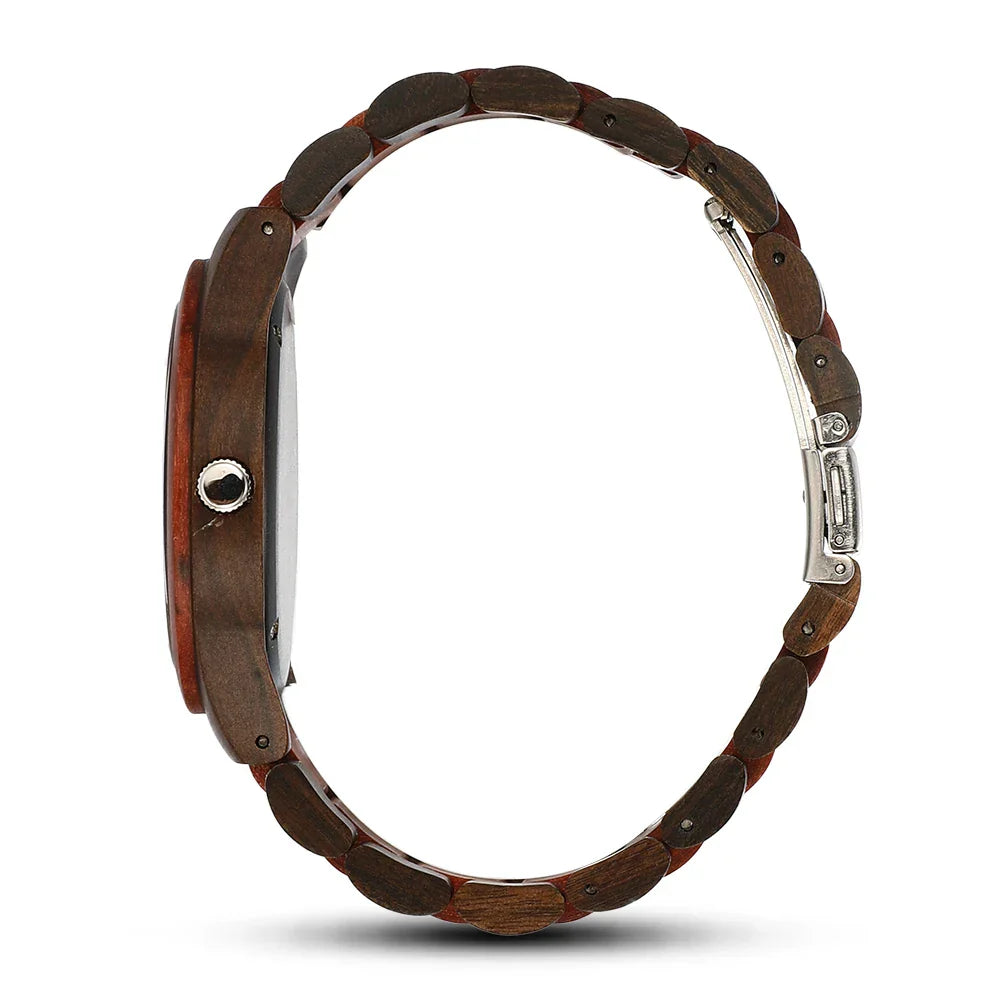 Classic Wooden Round Analog Watch