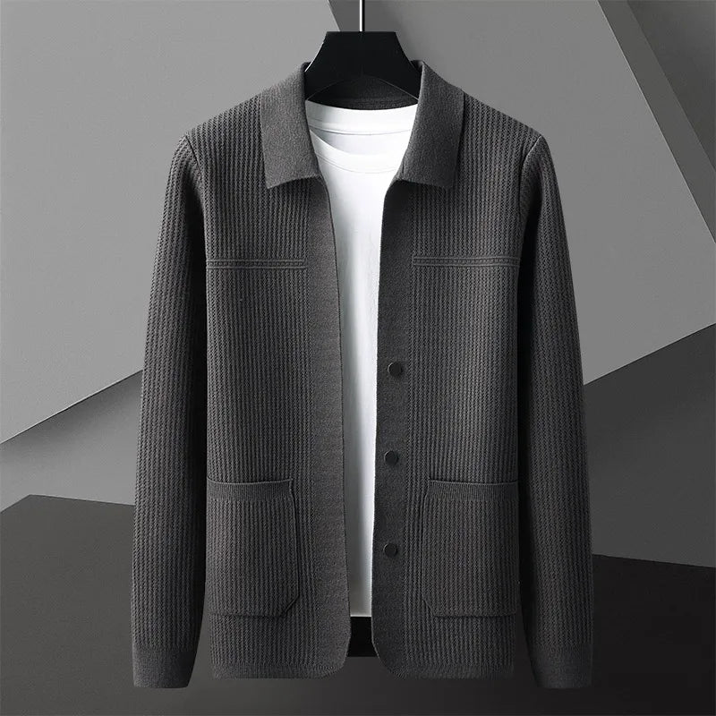 Soft Crew Neck Sweater Cardigan