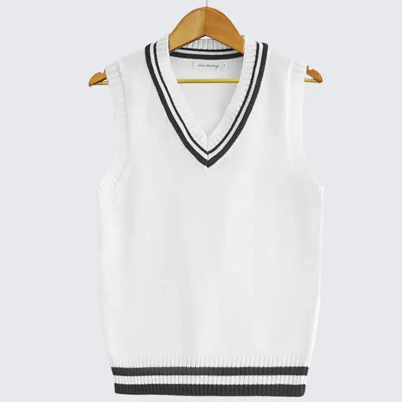Warm Crew Neck Knit Sweater Vest for Men