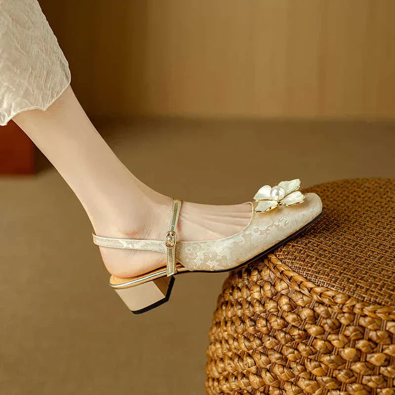 Elegant High Heel Slingback Shoes