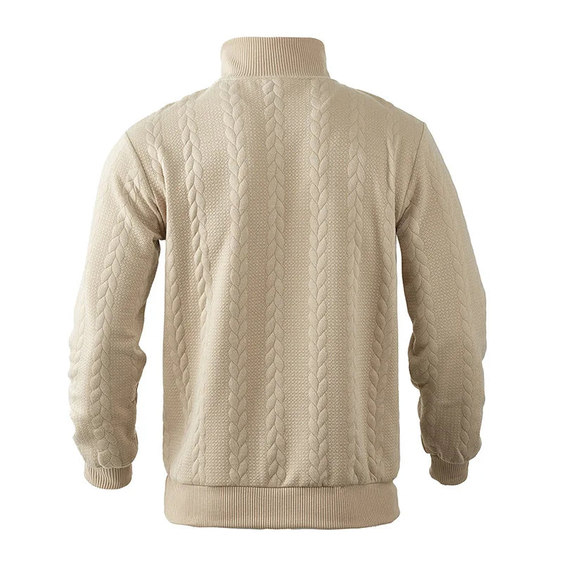 Cozy Cable Knit Crew Neck Pullover Sweater