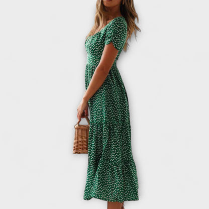 Elegant Flower Long Sleeve Party Dress