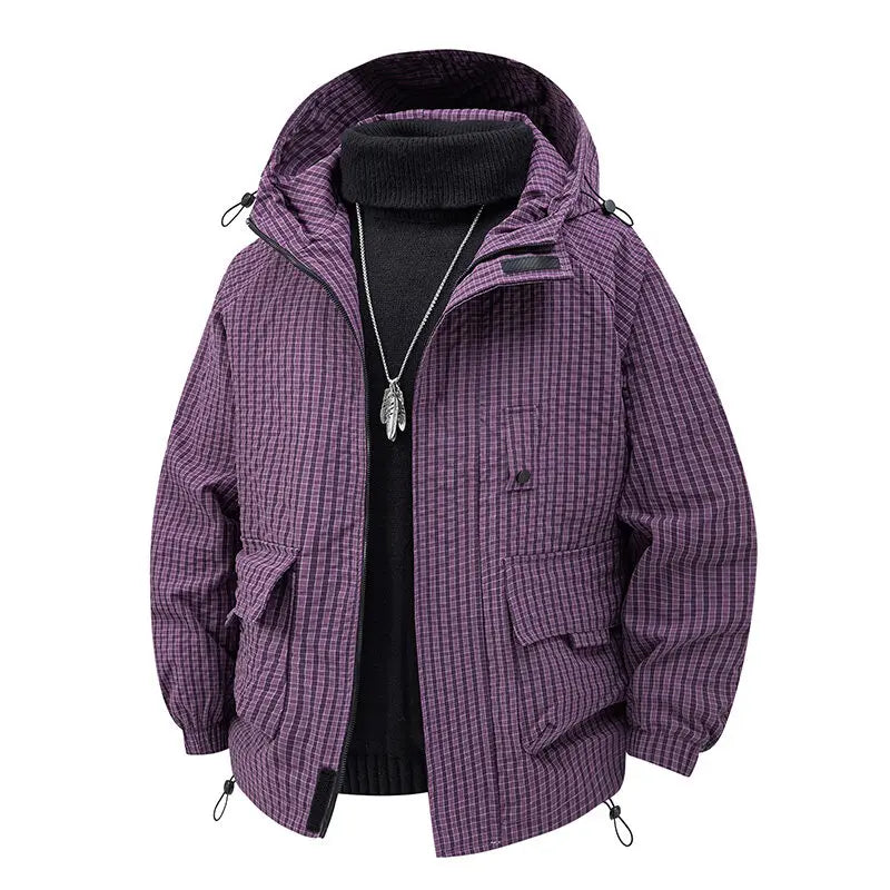 Casual Loose Fit Hooded Anorak Jacket - Nocini
