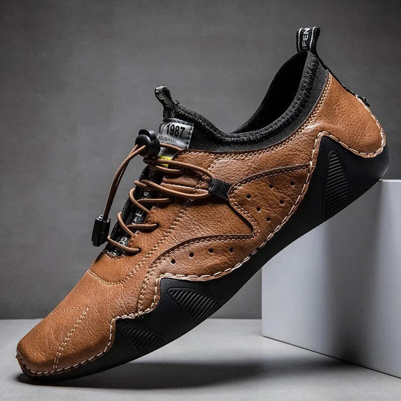 Breathable Sport Lace Mens Driving Shoes - Comfortable Low Tops