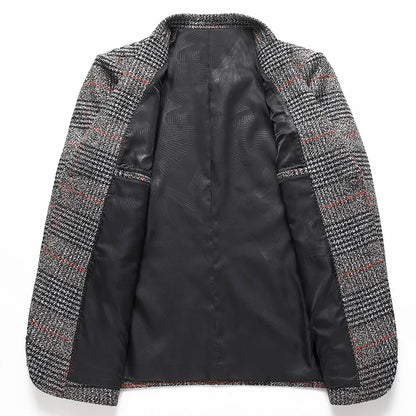 Classic Checked Blazer Jacket