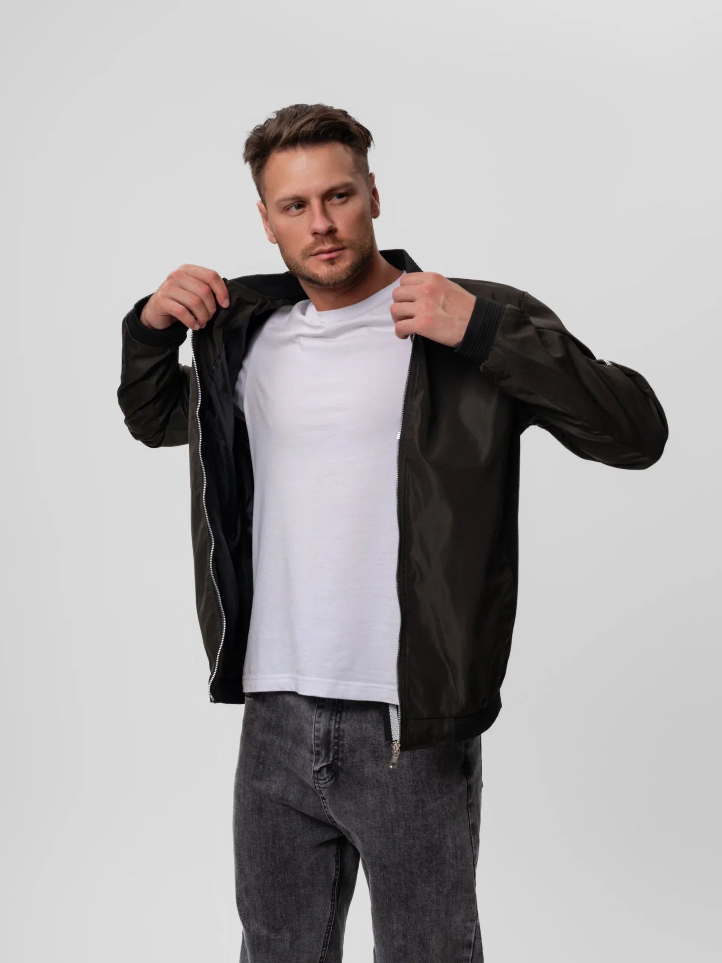 Men's Zip Up Flight Jacket
