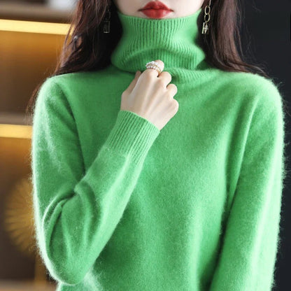 Soft Women's Cashmere Crew Neck Knit Sweater