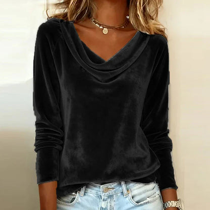 Soft Velvet Off Shoulder Blouse