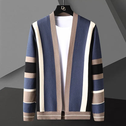 Casual Loose Fit Striped Cardigan