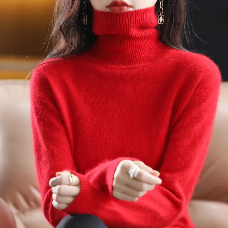 Soft Women's Cashmere Crew Neck Knit Sweater