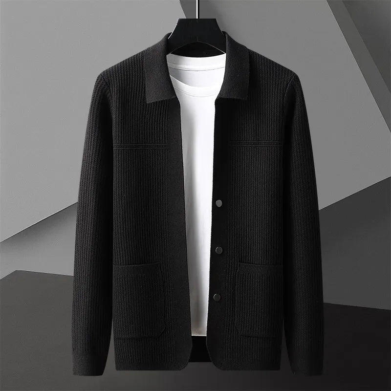 Soft Crew Neck Sweater Cardigan
