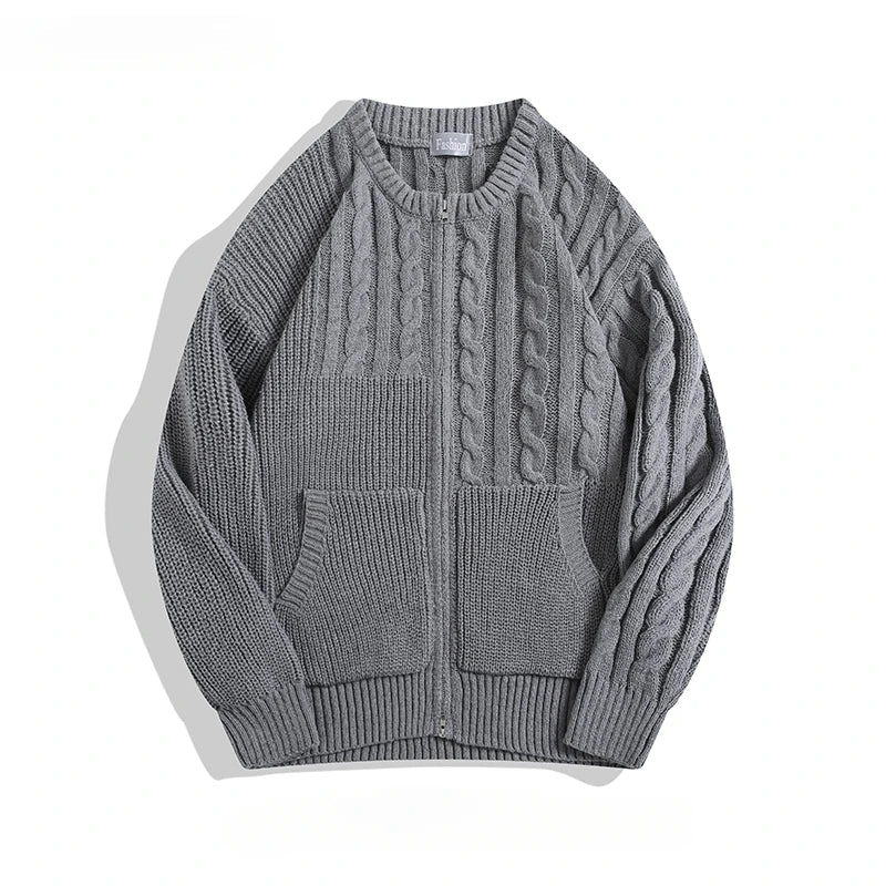 Casual Color Block Cardigan - Nocini