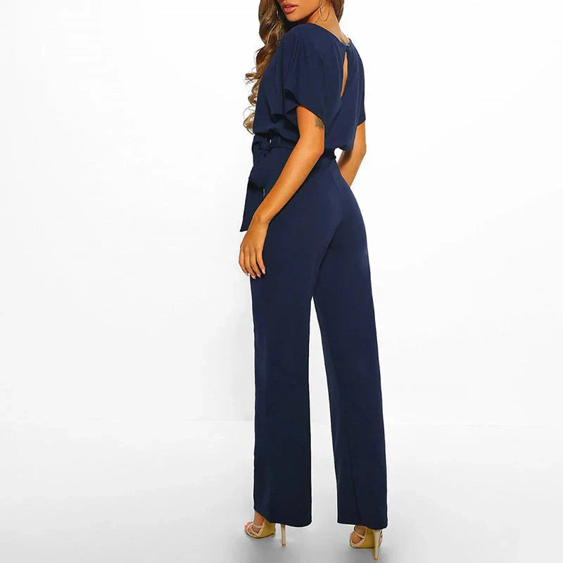 Stylish Female Jumpsuit with Fitted Waist