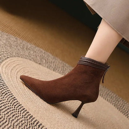 Fashionable Low Heel Ankle Boots