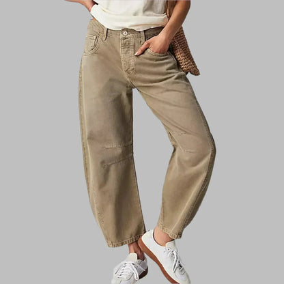Loose Fit Women's Straight Leg Jeans - Olytrend