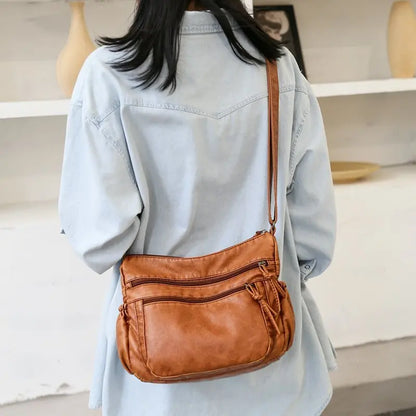 Faux Leather Small Cross Body Handbag